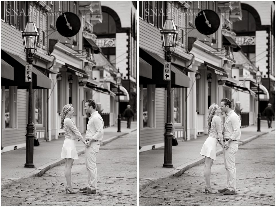 downtown newport engagement session
