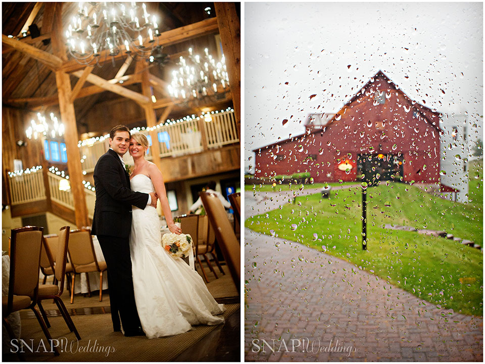 Snap Weddings Rainy Wedding Barn