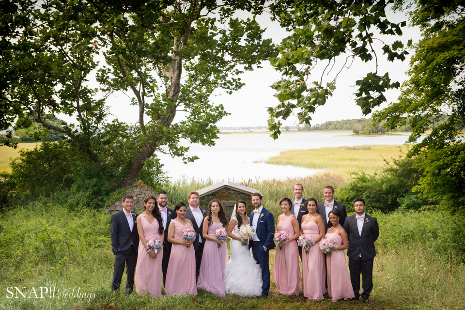 Wedding Party at Colt State Park in Bristol RI