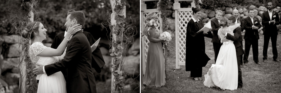 Husband and Wife Moment at a Rose Farm Inn Block Island Wedding